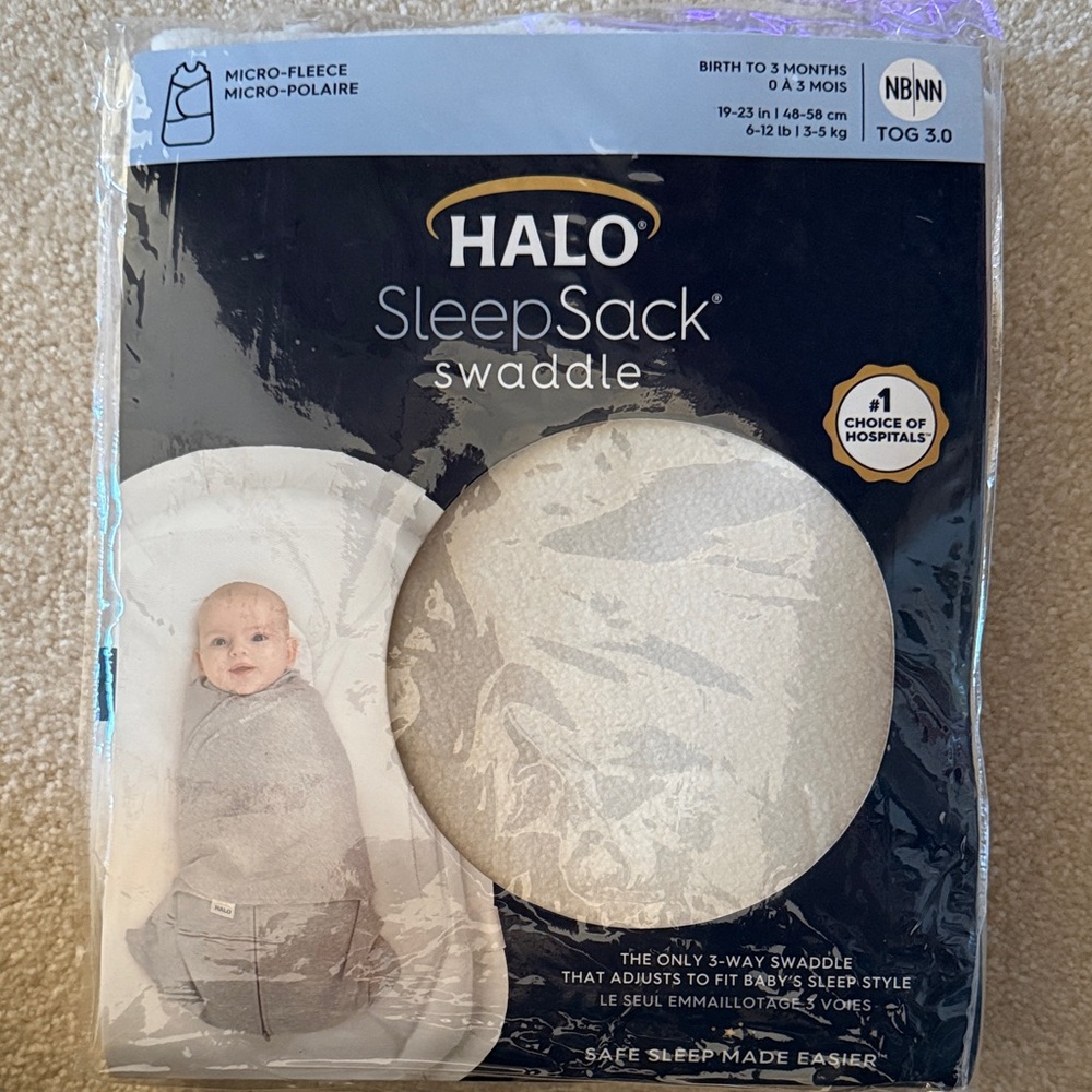 Halo SleepSack Swaddle in Soft White